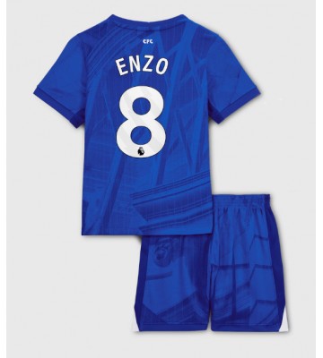 Chelsea Enzo Fernandez #8 Hjemmebanetrøje Børn 2025-26 Kortærmet (+ Korte bukser)